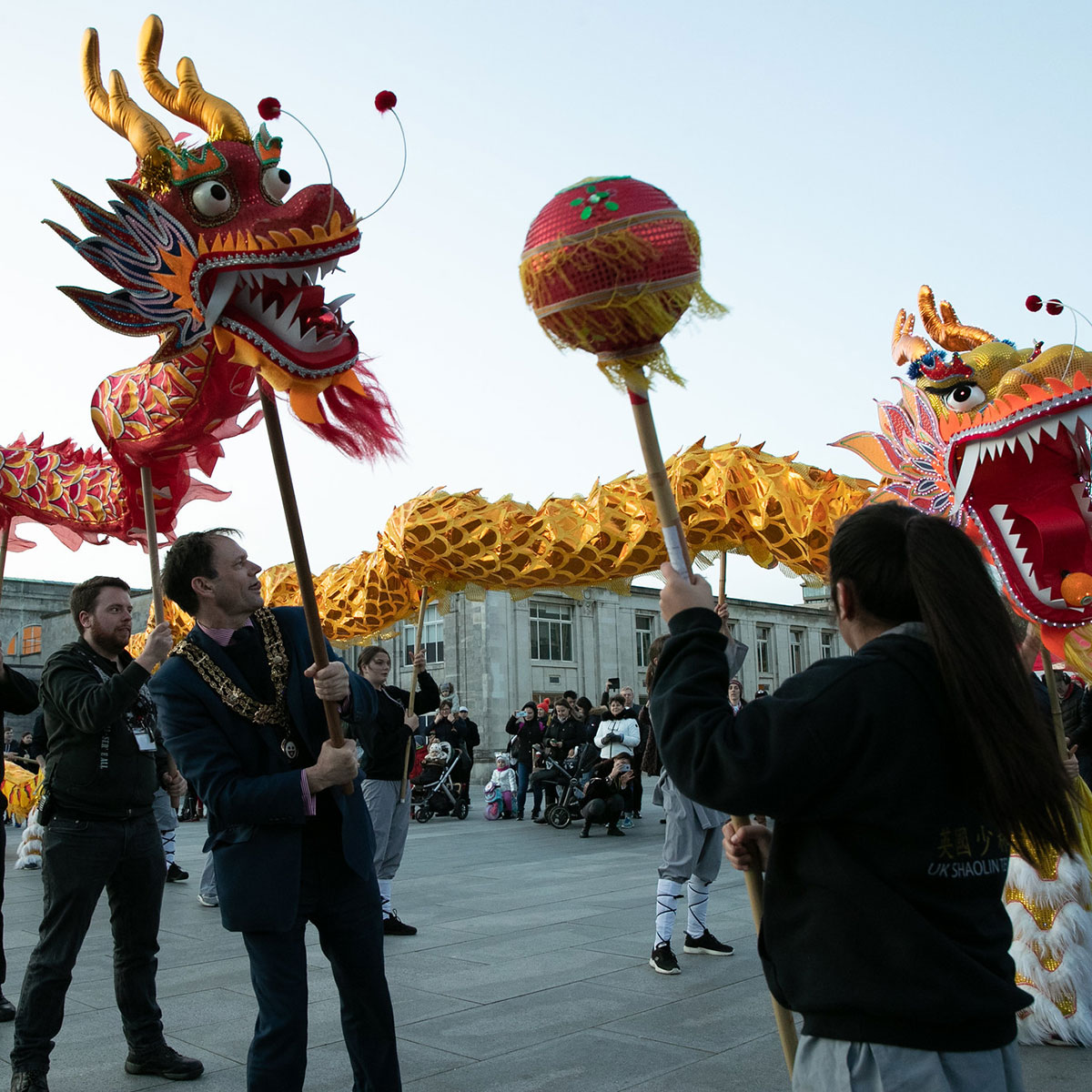 Chinese dragon dance